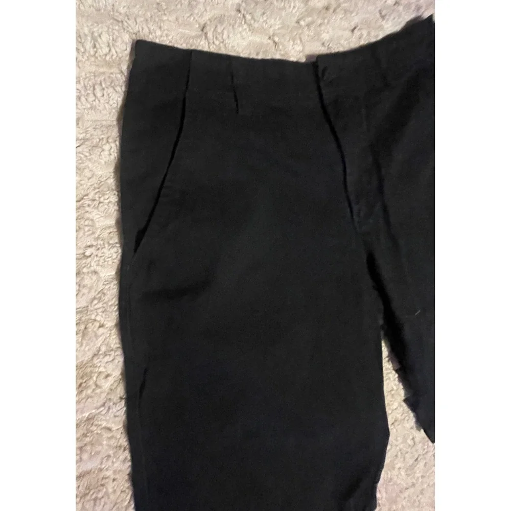 Plugg Mens Black Chino Shorts Cotton Casual Everyday Size 34